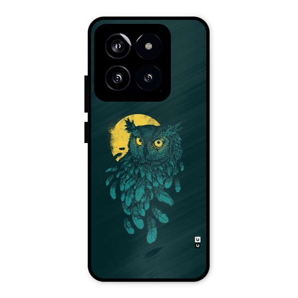Green Owl Metal Back Case for Xiaomi 14
