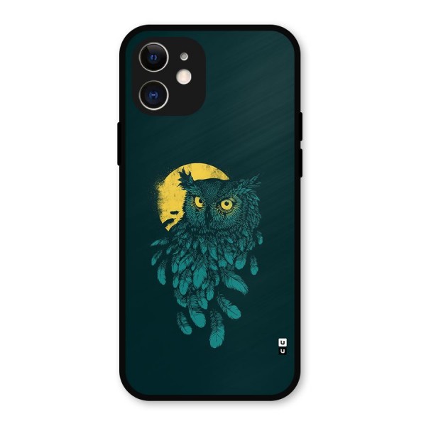 Green Owl Metal Back Case for iPhone 12