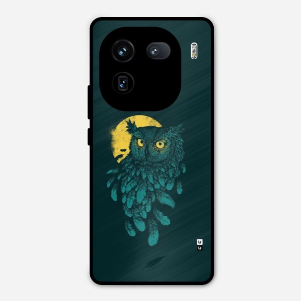 Green Owl Metal Back Case for iQOO 12