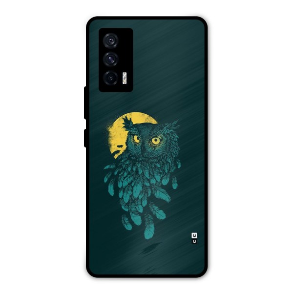 Green Owl Metal Back Case for iQOO 7 5G