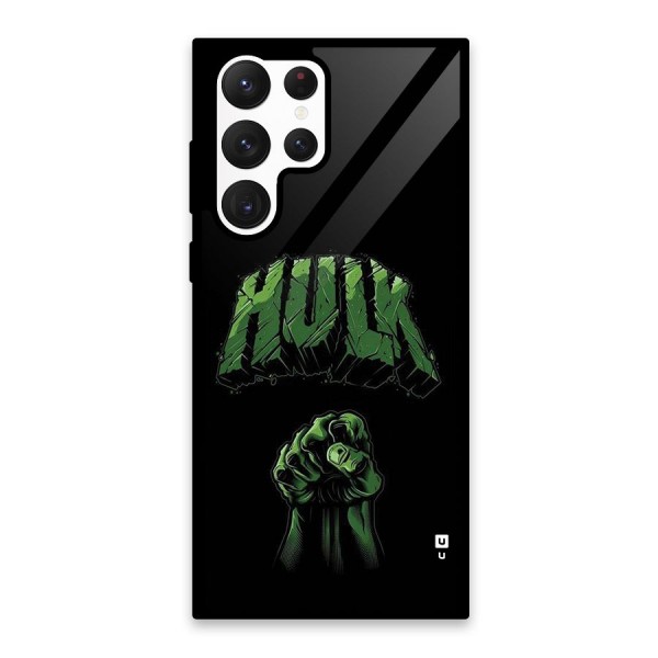 Green Punch Glass Back Case for Galaxy S22 Ultra 5G