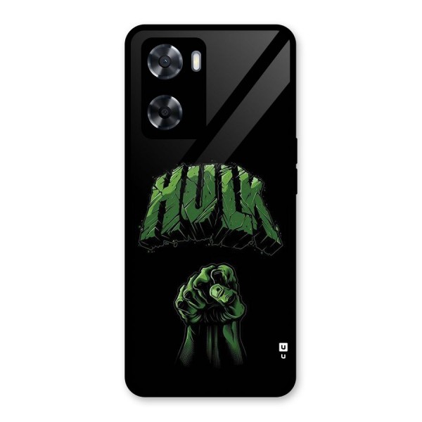 Green Punch Glass Back Case for Oppo A57 2022