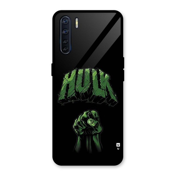 Green Punch Glass Back Case for Oppo F15