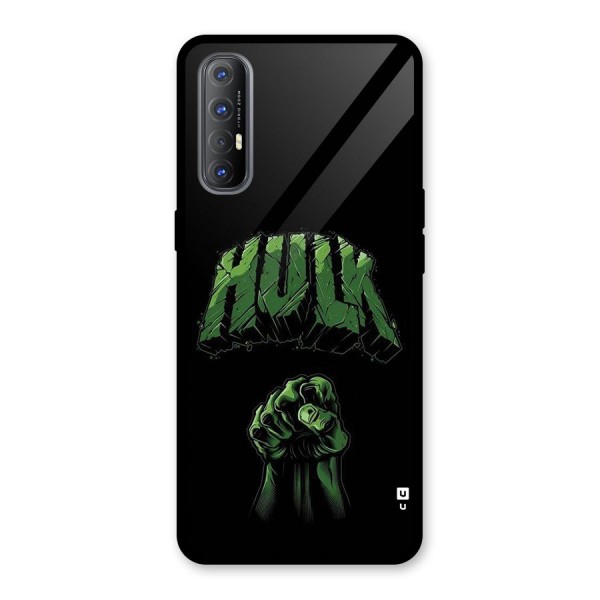 Green Punch Glass Back Case for Oppo Reno3 Pro
