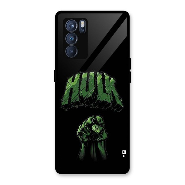 Green Punch Glass Back Case for Oppo Reno6 Pro 5G