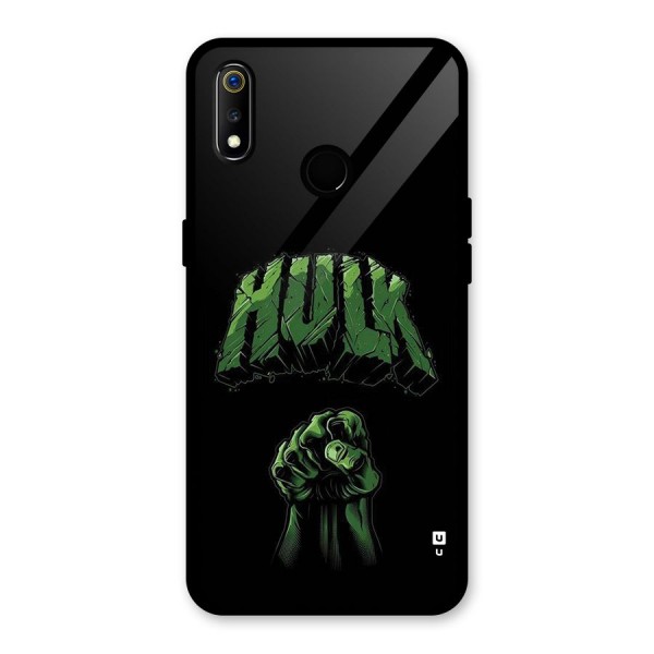 Green Punch Glass Back Case for Realme 3