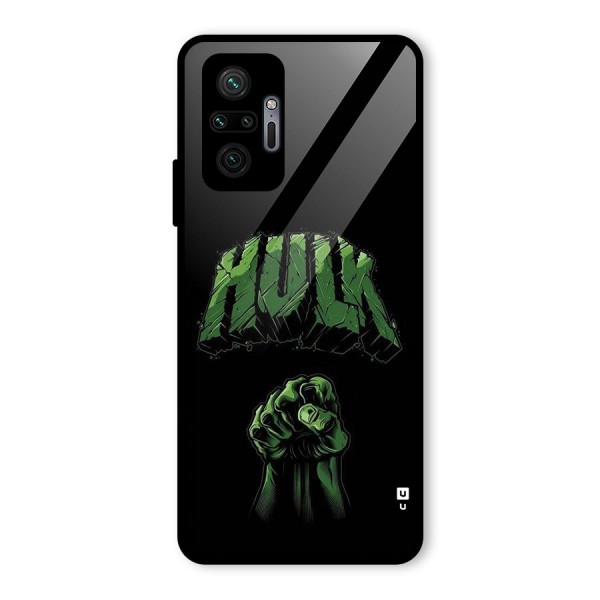 Green Punch Glass Back Case for Redmi Note 10 Pro Max