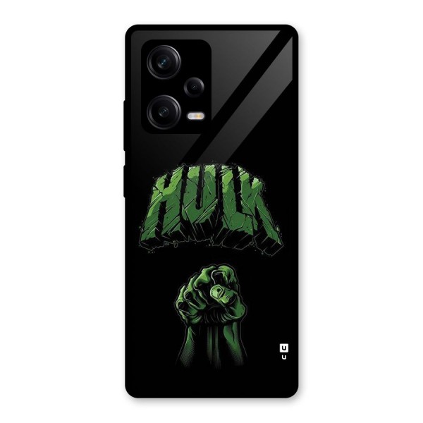 Green Punch Glass Back Case for Redmi Note 12 Pro