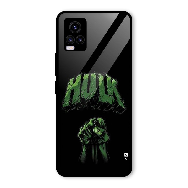 Green Punch Glass Back Case for Vivo V20 2021