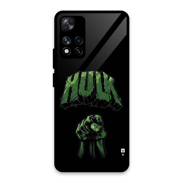 Green Punch Glass Back Case for Xiaomi 11i 5G