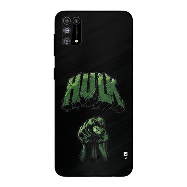 Green Punch Metal Back Case for Galaxy F41