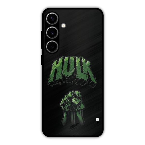 Green Punch Metal Back Case for Galaxy S24 Plus