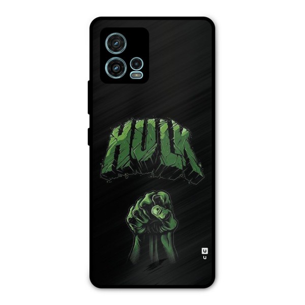 Green Punch Metal Back Case for Moto G72