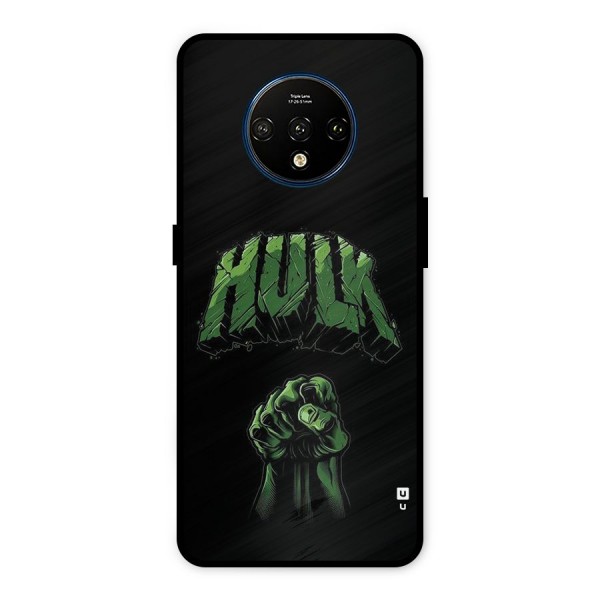 Green Punch Metal Back Case for OnePlus 7T