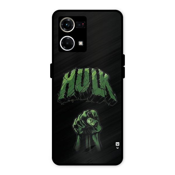 Green Punch Metal Back Case for Oppo F21s Pro 4G
