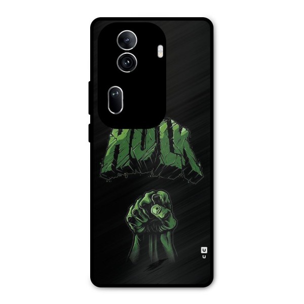 Green Punch Metal Back Case for Oppo Reno11 Pro 5G