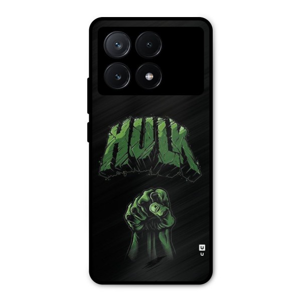 Green Punch Metal Back Case for Poco X6 Pro