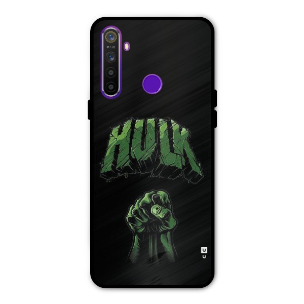 Green Punch Metal Back Case for Realme 5
