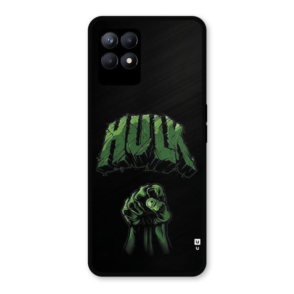 Green Punch Metal Back Case for Realme 8i