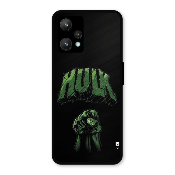 Green Punch Metal Back Case for Realme 9