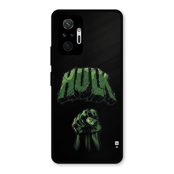 Green Punch Metal Back Case for Redmi Note 10 Pro