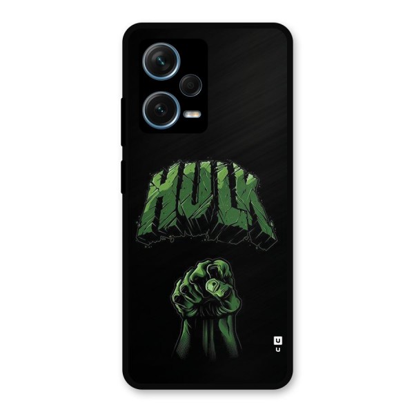 Green Punch Metal Back Case for Redmi Note 12 Pro Plus 5G