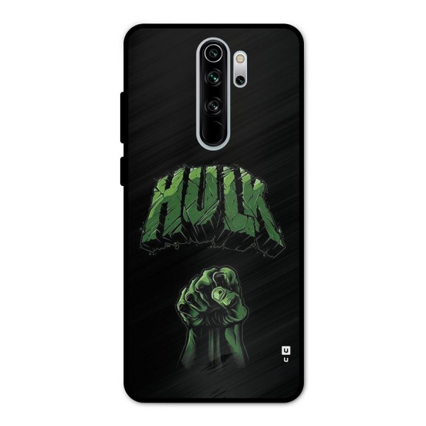 Green Punch Metal Back Case for Redmi Note 8 Pro