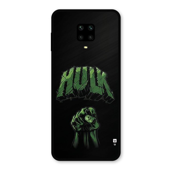 Green Punch Metal Back Case for Redmi Note 9 Pro Max