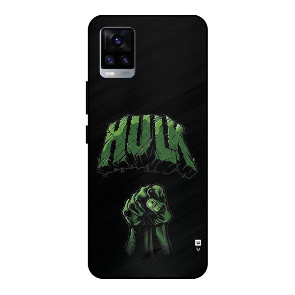 Green Punch Metal Back Case for Vivo V20
