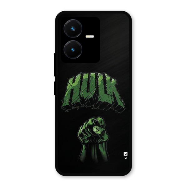 Green Punch Metal Back Case for Vivo Y22