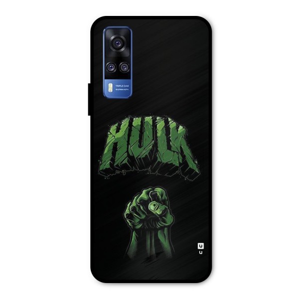 Green Punch Metal Back Case for Vivo Y51A