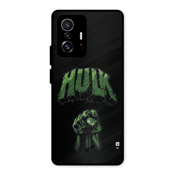 Green Punch Metal Back Case for Xiaomi 11T Pro