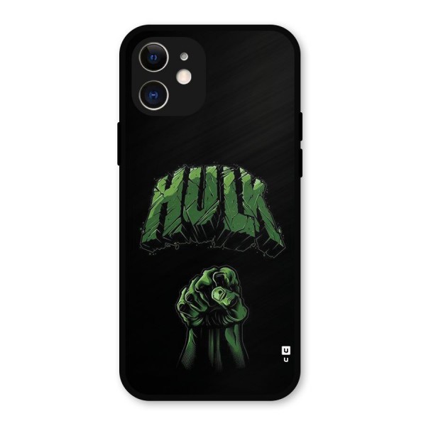 Green Punch Metal Back Case for iPhone 12