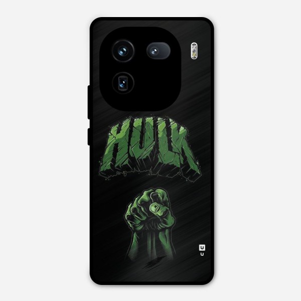 Green Punch Metal Back Case for iQOO 12
