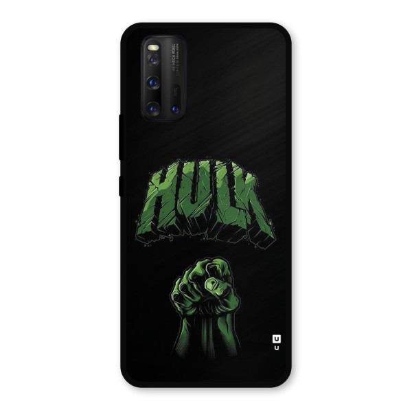 Green Punch Metal Back Case for iQOO 3
