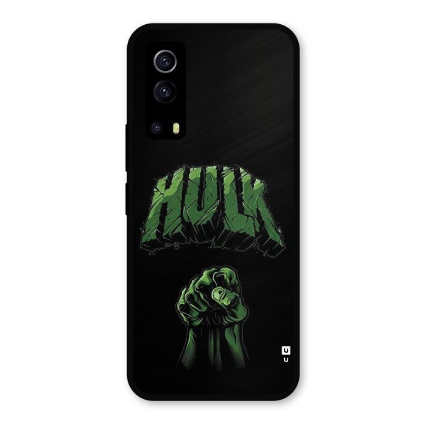 Green Punch Metal Back Case for iQOO Z3