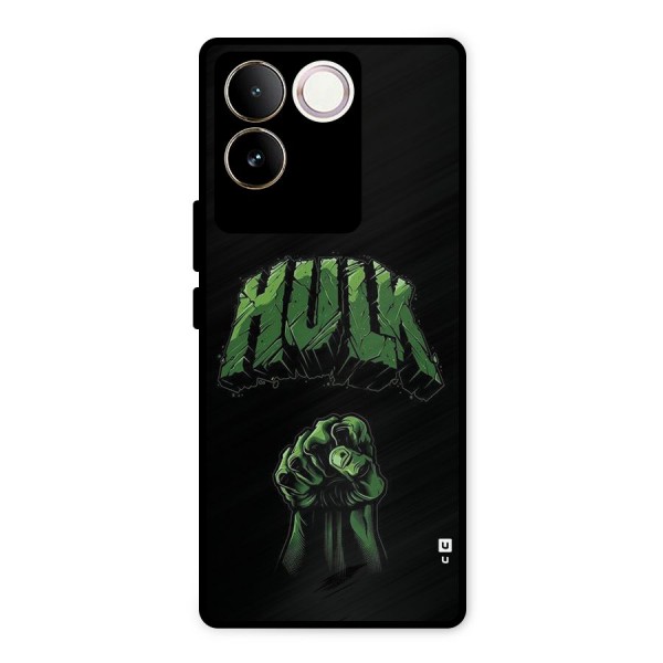 Green Punch Metal Back Case for iQOO Z7 Pro