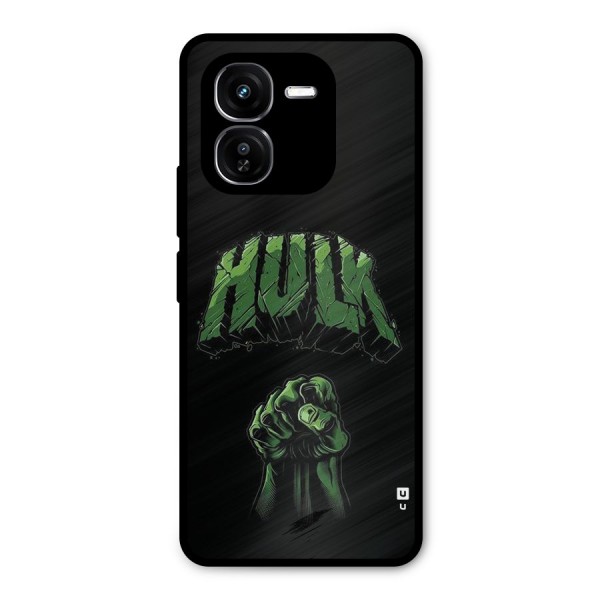 Green Punch Metal Back Case for iQOO Z9x