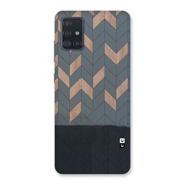 Greyish Wood Design Back Case for Galaxy A51
