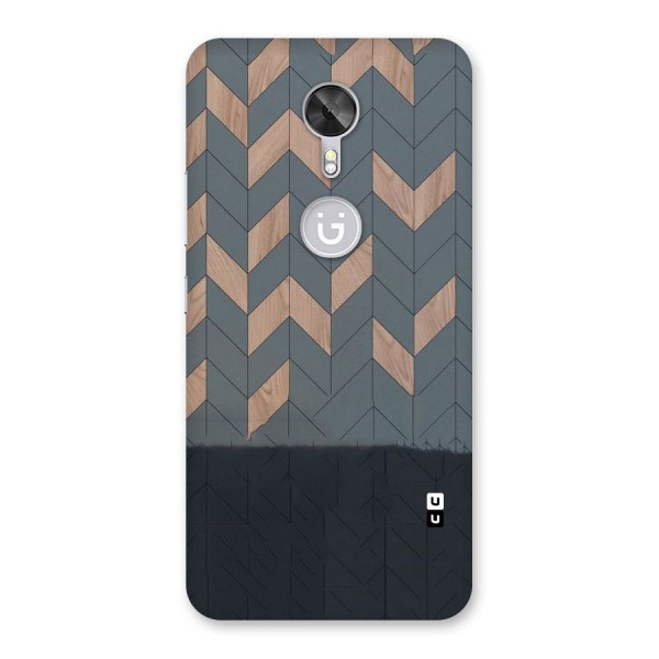 Greyish Wood Design Back Case for Gionee A1