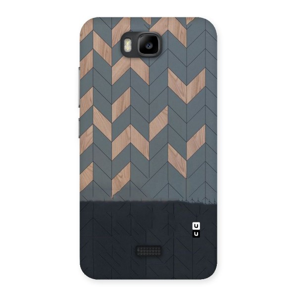 Greyish Wood Design Back Case for Honor Bee