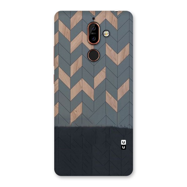 Greyish Wood Design Back Case for Nokia 7 Plus