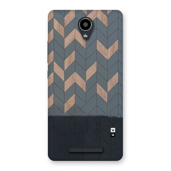 Greyish Wood Design Back Case for Redmi Note 2