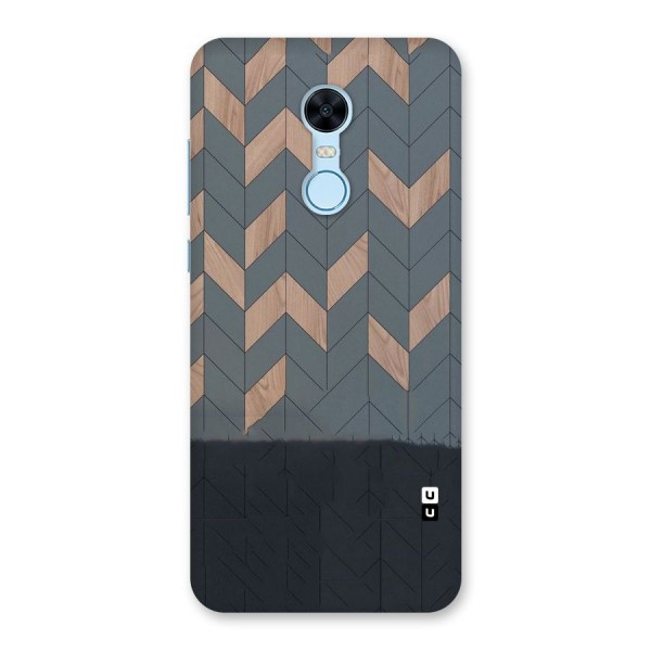 Greyish Wood Design Back Case for Redmi Note 5