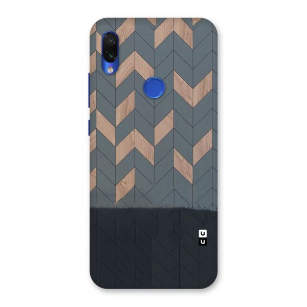 Greyish Wood Design Back Case for Redmi Note 7S