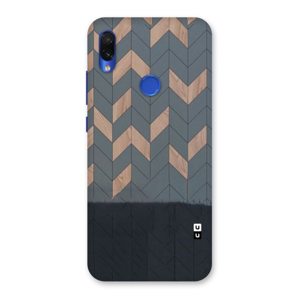 Greyish Wood Design Back Case for Redmi Note 7S