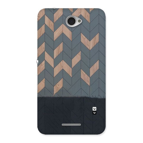 Greyish Wood Design Back Case for Sony Xperia E4