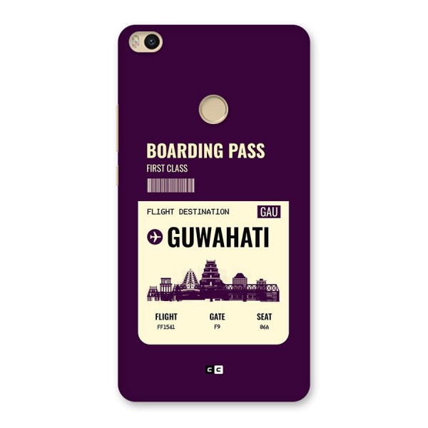 Guwahati Boarding Pass Back Case for Mi Max 2