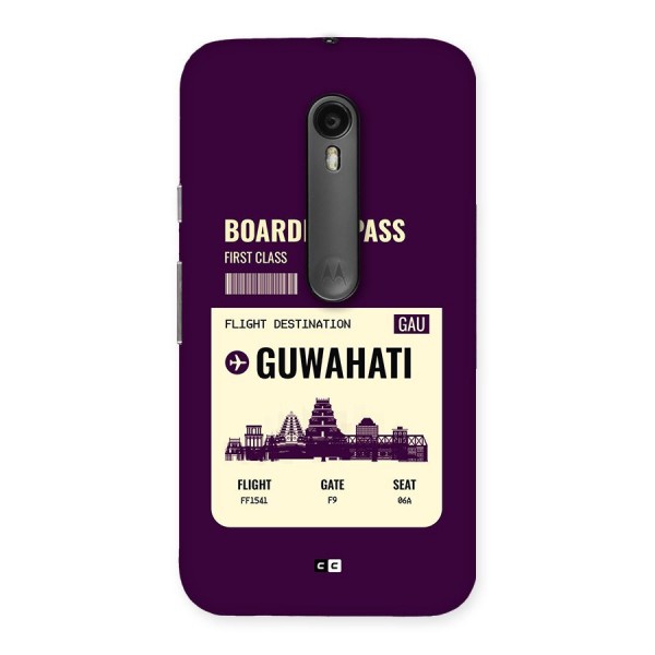 Guwahati Boarding Pass Back Case for Moto G3