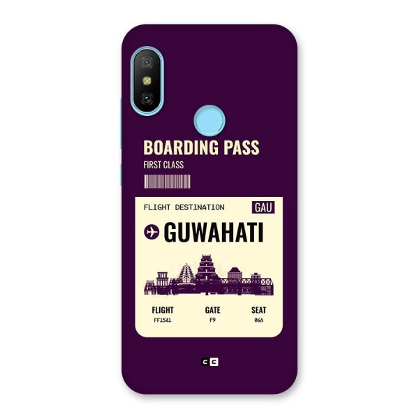 Guwahati Boarding Pass Back Case for Redmi 6 Pro